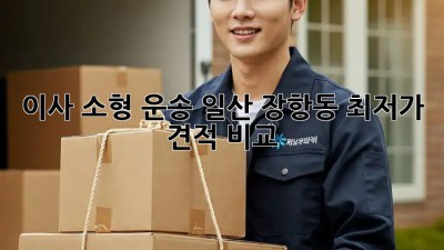 이사 소형 운송, 일산 장항동 최저가 견적 비교! 📦🚚