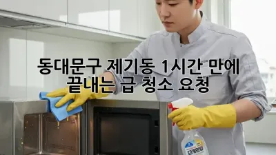 🚀 동대문구 제기동, 1시간 만에 끝내는 급 청소 요청! ✨