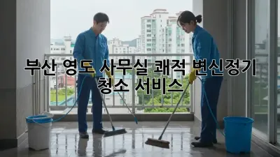 부산 영도 사무실 쾌적 변신✨정기 청소 서비스🧹