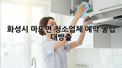 화성시 마도면 청소업체 예약 꿀팁🍯 대방출!